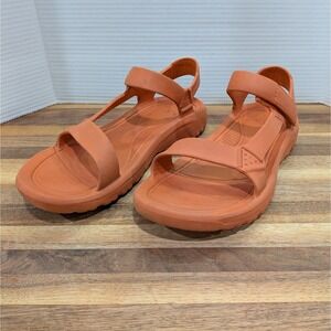 Teva Hurricane Drift Sandals Orange Women's Size 11 Hook And Loop Men's Size 9